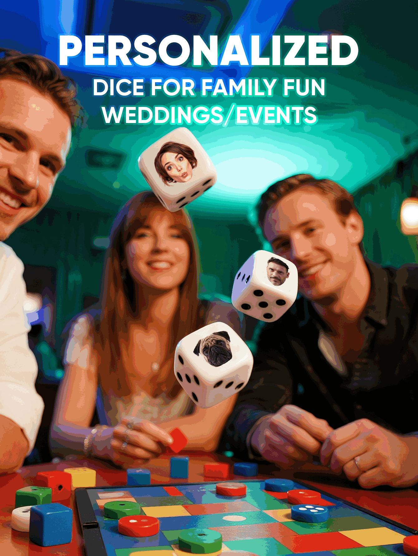 Dés à visage personnalisé, dés - Party Games Birthday avis et prix